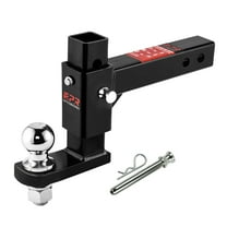 OPENROAD Adjustable Trailer Hitch Ball Mount Fits 2-Inch Receiver, 2’’ Ball 7500LBS, 6 7/8" Drop/ 5 1/2" Rise Drop Hitch, Hitch for Heavy Duty Truck with Stainless Steel Pins
