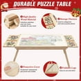 thumbnail image 3 of 1500 Pieces Folding Puzzle Board, Foldable Legs and 4 Drawers,34.2" x 26.2" Wooden Puzzle Table with Cover mat, For Christmas,New Year, 3 of 6