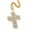 Gold, variant on 18K Gold Over Finish Simulated Diamond Iced Out Bling Holy Jesus Christ Cross Custom Charm Pendant Necklace, Birthday Gift, Free chain