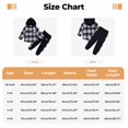 thumbnail image 2 of GYRATEDREAM Toddler Boy Clothes Plaid Flannel Hoodied Sweatshirt Tops + Letter Print Pants Boys Fall Winter Outfits 18M-6T, 2 of 14
