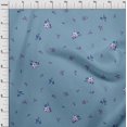 thumbnail image 3 of oneOone Viscose Chiffon Fabric Leaves & Flower Floral Printed Craft Fabric BTY 42 Inch Wide, 3 of 4