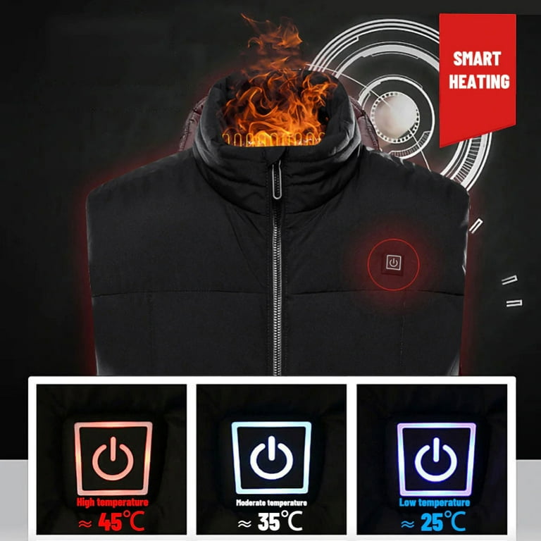 Men Women Electric Coat Heated Cloth Jacket USB Warm Up Heating Pad Body  Warmer