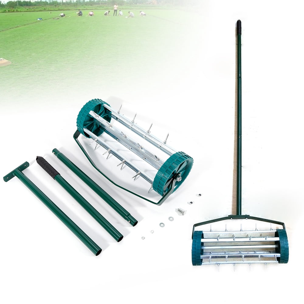 Heavy Duty Aerator Rolling Garden Lawn Aerator Roller Yard Roller Spike