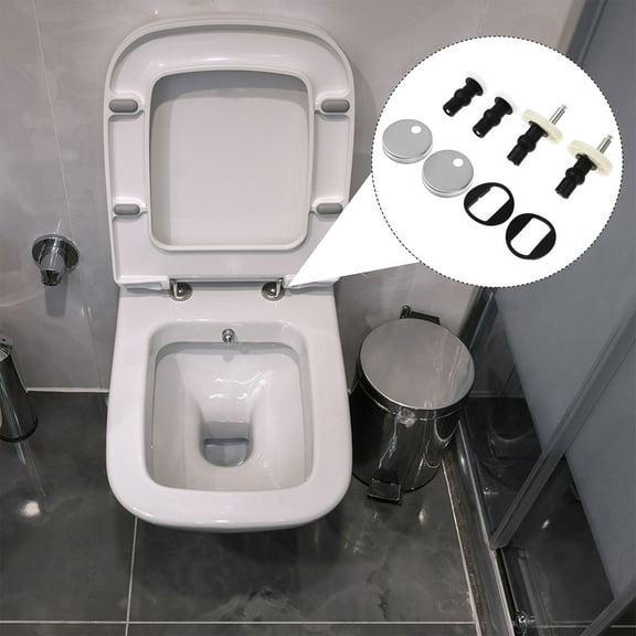 KONTONTY Black Rubber Toilet Hardware Set - Plumbing Repair Tools Kit for
