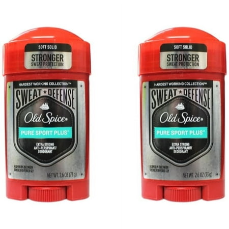 2 Pack Old Spice Pure Sport Plus Extra Strong Anti-Perspirant Deodorant 2.6 oz