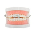 thumbnail image 2 of Unique Bargains 1 Pc Fake Grills Hip Hop Arched Teeth Grillz Silver Tone, 2 of 6