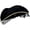 Black, variant on Non Woven Fabric Tricorn Pirate Hat Feather Lace Trim Adult Headwear