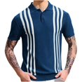 thumbnail image 2 of Styesk T-Shirts pour Hommes, Chemise d'Été Courte Tricotée Ample Décontractée pour Extérieur, 2 of 6