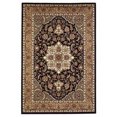 thumbnail image 3 of HomeRoots 352872 Tapis de Sol Rond en Polypropylène 7 Pi Noir et Beige, 3 of 7