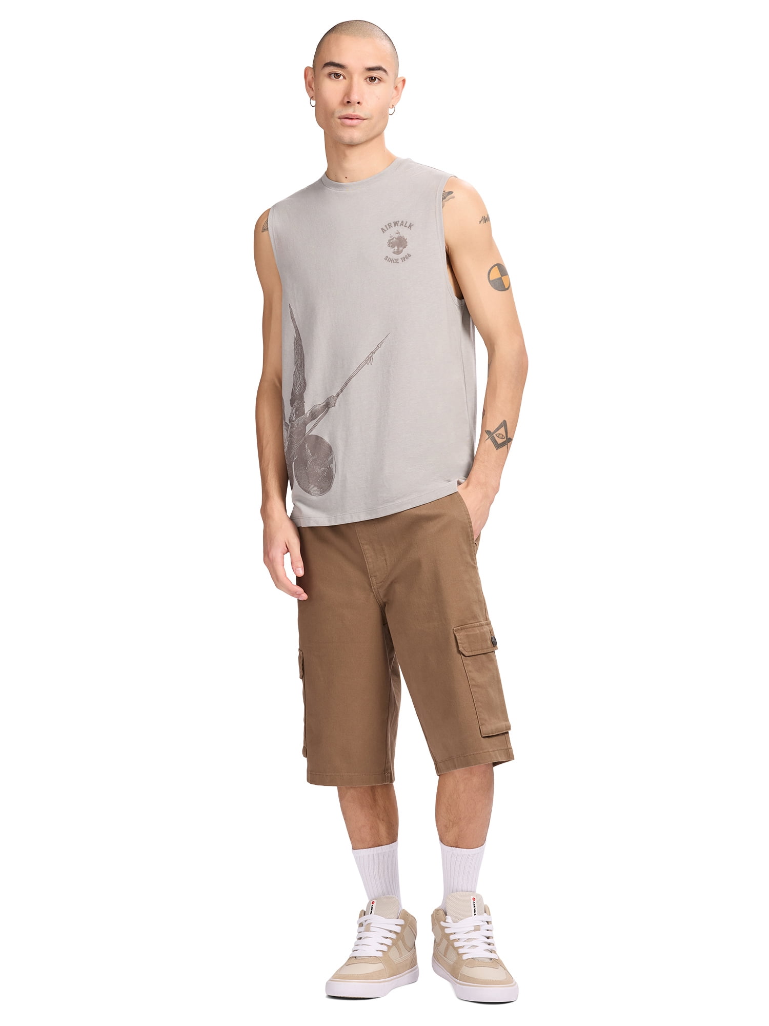 Airwalk Men's and Big Men's Short Sleeve Muscle T-Shirt, Sizes XS- 3XL