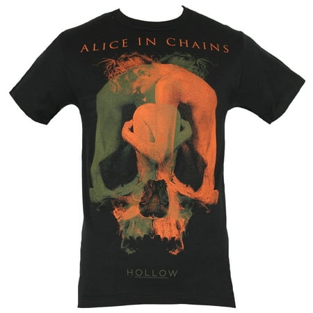 Alice in Chains Mens T-Shirt - Hollow Double Skinny Double Exposed Skull