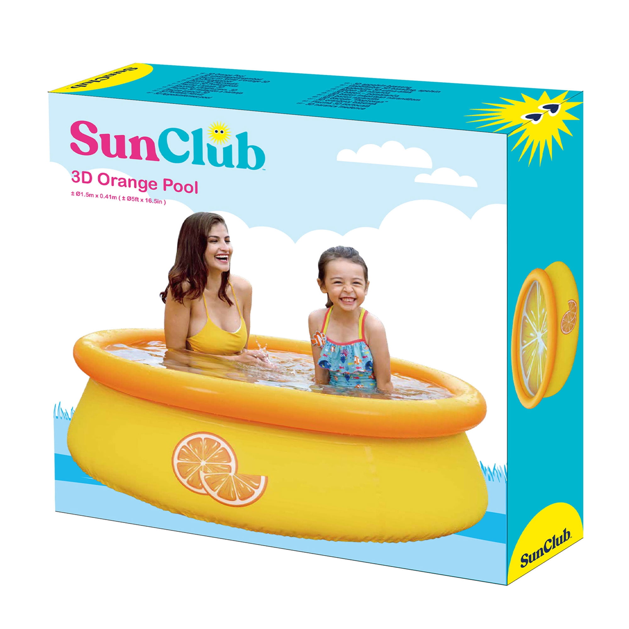 JLeisure 5' x 16.5" 3D Inflatable Outdoor Backyard Kiddie Pool, 6 Pack