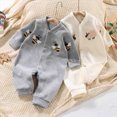 thumbnail image 6 of Gibobby Infant Baby Boys Long Sleeve Romper Summer 0 3 6 9 12 18 24Months 2T 3T Infant Onesie Unisex Newborn Baby Clothes(18-24 Months,Beige), 6 of 9