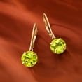 thumbnail image 4 of Ross-Simons 3.90 ct. t.w. Peridot Drop Earrings in 14kt Yellow Gold, Women's, Adult, 4 of 5