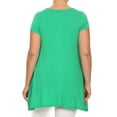 thumbnail image 4 of Women's Casual Solid Color Short Sleeve Tunic Top With Pockets, 4 of 5