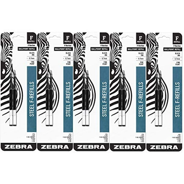 Zebra FSeries Ballpoint Stainless Steel Pen Refill, Fine Point, 0.7mm