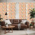 thumbnail image 2 of Ambesonne Kitchen Window Curtains, Flowers Dots Stripes, Each 28" W x 95" L, Coral Yellow Mint Green, 2 of 5