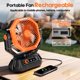 thumbnail image 3 of Ventilador de camping AJVV con doble motor, batería, luz LED de 20000 mAh, 3 of 8