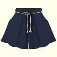 thumbnail image 2 of Lmnyox Fashion Design Casual Shorts for Women Elastic Waist Drawstring Shorts with Pockets Summer Pants, 2 of 3