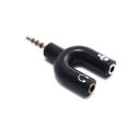 thumbnail image 2 of Miangastore 2PCS Y Splitter Cable Head 3.5 mm 1 Male to 2 Dual Female Audio Cable Head Y-shaped Conversion Computer Headset Audio Head for Phone Earphone Microphone Computer (Black), 2 of 8