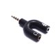 thumbnail image 2 of 2PCS Y Splitter Cable Head 3.5 mm 1 Male to 2 Dual Female Audio Cable Head Y-shaped Conversion Computer Headset Audio Head for Phone Earphone Microphone Computer (Black), 2 of 5