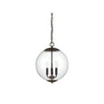thumbnail image 1 of Meridian M70060ORB 3 Light Pendant - Clear Glass with Oil Rubbed Bronze, 1 of 1