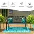 thumbnail image 6 of Costway 50'' Patio Park Garden Bench Porch Chair Steel Frame Cast Iron Backrest, 6 of 8