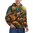 thumbnail image 2 of Sikiie Starry Night Guitar Turtle Men's Hoodie, Essentials Hoodie, Sweatshirt, Pullover Hooded Sweatshirt for Men-Large, 2 of 7