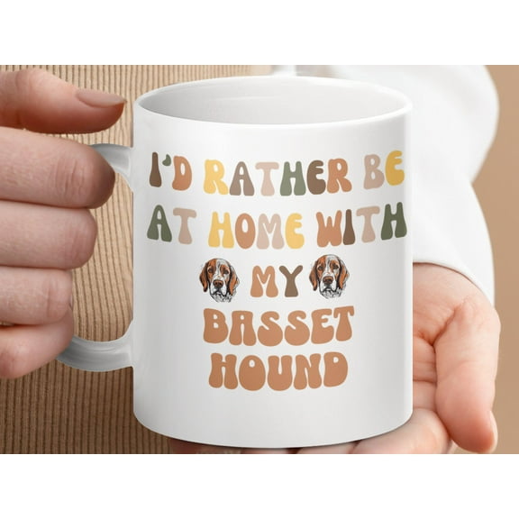 Basset Hound Mug, Funny Dog Lover Coffee Cup Gift