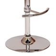 thumbnail image 3 of Malibu Swivel Barstool In Black PU/ Walnut Veneer and Chrome Base, 3 of 6