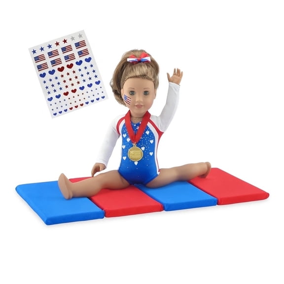Emily Rose 18-inch Doll Clothing Gymnastics Playset -  Compatible with American Girl Dolls 5-Piece