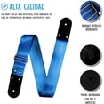 thumbnail image 2 of Correa para guitarra, Strap o Tahali para guitarra acústica, bajo eléctrico, guitarra eléctrica Kidam Cinturón seguridad nylon azul turquesa, 2 of 3