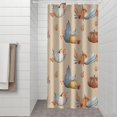 thumbnail image 2 of Fall Pumpkins Leaves Pattern Shower Curtain 36"x72" ,Bathroom Decorative Shower Curtains Set with 12 Hooks,Modern Waterproof Washable Shower Curtain, 2 of 6