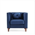 thumbnail image 3 of Uspridefurniture Chesterfield Chair, Dark Blue, 3 of 5