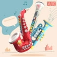 thumbnail image 2 of HEVIRGO Trumpet Toy with Lights Clear Sound Real Playable Adjustable Volume Smooth Hand-eye Coordination ABS Educational Kids Musical Instruments Toy Children Gift, 2 of 10