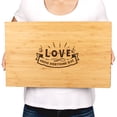thumbnail image 3 of Koyal Wholesale Valentine's Day Laser Engraved Large Bamboo Wood Cutting Board, Love Above Everything Else, 1-Pack, 3 of 5