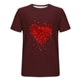 thumbnail image 4 of Valentines Day Mens Short Sleeve T-Shirt, Heart Print Shirt Men, Man Valentine's Day Printing Short Sleeved Tops Fitness T-Shirt Blouses, 4 of 4
