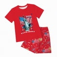 thumbnail image 6 of HCNTES Toddler Baby Boy Girl Outfit USA Flag Embroidery Knit Short Sleeve T Shirt Tops And Shorts Set Kids 1T 2T 3T 4T 5T 6T 7T 8T 9T Independence Day Clothes(D01-Light Pink,5-6 Years), 6 of 7