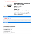 thumbnail image 2 of Rear Shock Absorber - Compatible with 1994 - 1997 Jaguar XJ6 1995 1996, 2 of 2