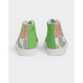 thumbnail image 5 of Glow up Gear color swirls Women's Hightop Canvas Shoe, 5 of 8