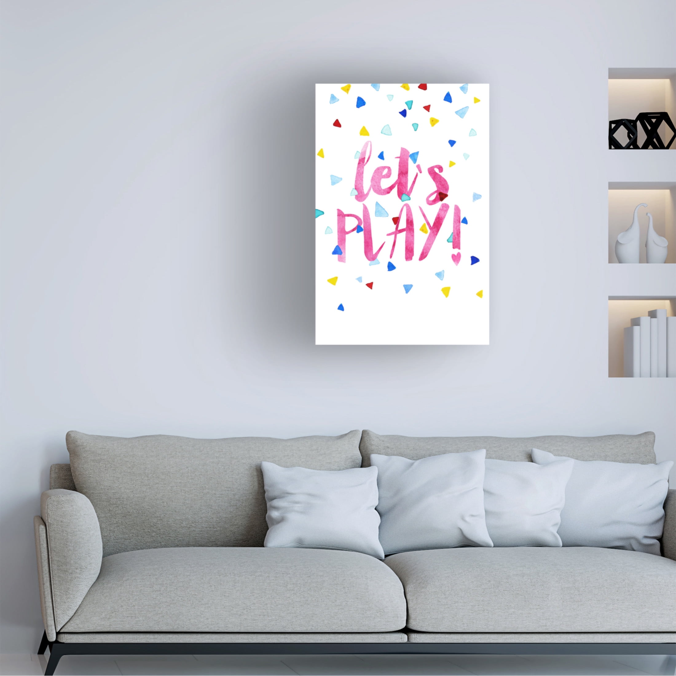 Canvas Wall Art - Treechild 'Let`s Play!' Wall Art for Living Room, Bedroom, or Office D?cor by Trademark Fine Art - 16 x 24 Inches