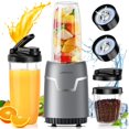 thumbnail image 1 of LAMPICK Licuadora para batidos, licuadora personal de 1100 W para batidos y batidos, combo de licuadoras y molinillo para cocina con 2 tazas para llevar de 27 onzas y taza de molienda de 10 onzas para, 1 of 5