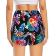 thumbnail image 3 of Picia Tropical Palm Leaves Pattern Women's 2 in 1 Athletic Running Shorts High Waisted Workout Casual Gym Sweat Shorts with Comfy Liner Zipper Pockets-XX-Large, 3 of 9