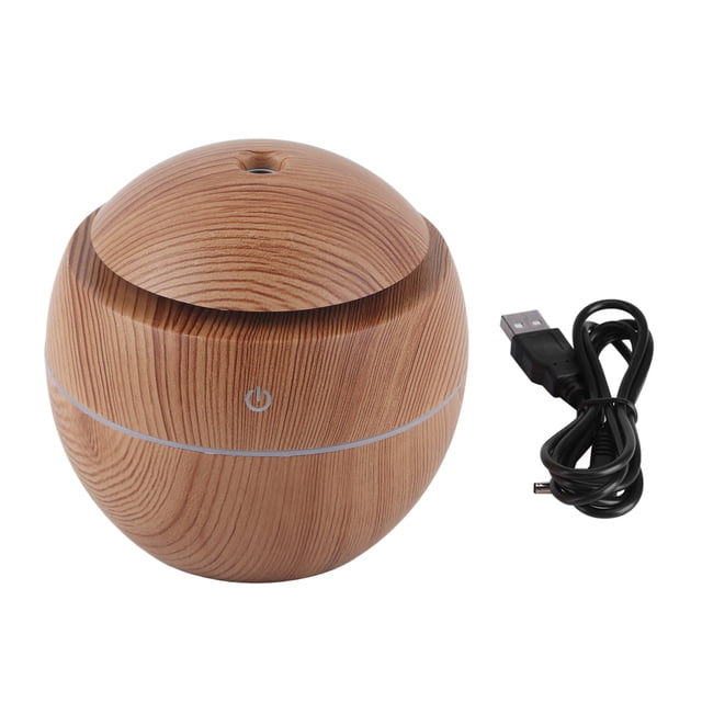 Uadme bluebone Purificateur d'air,USB Essentiel LED Arôme Tactile Humidificateur à Ultrasons Diffuseur D'huile Purifiant L'air pour Chambre Salon(Couleur Bois Brut)