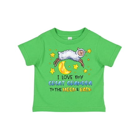 

Inktastic I Love My Great Grandpa to the Moon and Back Cute Sheep Gift Toddler Boy or Toddler Girl T-Shirt