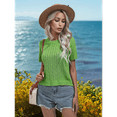 thumbnail image 2 of Suéter de Cuello Redondo Color Sólido Verde XL, 2 of 5