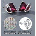 thumbnail image 3 of FUNING Infinity Love Heart Birthstone Crystal Stud Earrings for Women, Silver Tone Fashion Statement Jewelry, Holiday Birthday Gifts for Mother Daughter Wife Mom Sister Her, 3 of 4