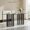 Black, variant on Demi Bonn 71" Oval Tempered Glass Dining Table, Double Column Light Luxury Modern Table for 6-8 People, Scratch-Resistant & Easy-Clean Glass Top, Silver