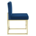 thumbnail image 3 of Modway Carriage Channel Tufted Sled Base Performance Velvet Dining Chair in Gold Navy, 3 of 7