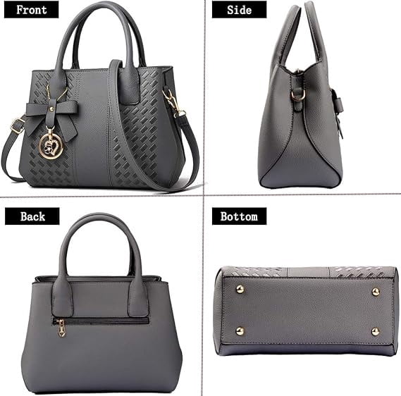 Purses and Handbags for Women Fashion PU Leather Satchel Shoulder Bags Solid Color Office Work Tote Crossbody Bag